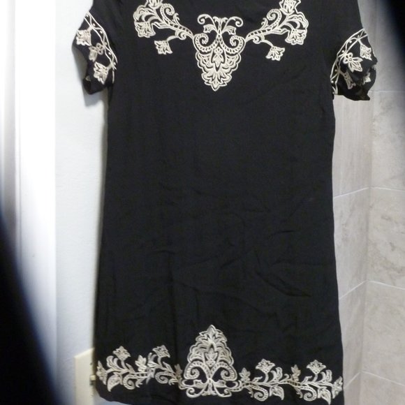 Lulus Tale to Tell Black Embroidered Shift Dress - Picture 3 of 12